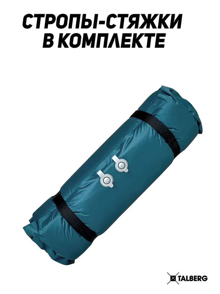 Самонадувающиеся коврик QUICK CLASSIC MAT TALBERG , серо-синий,192х66х3 см