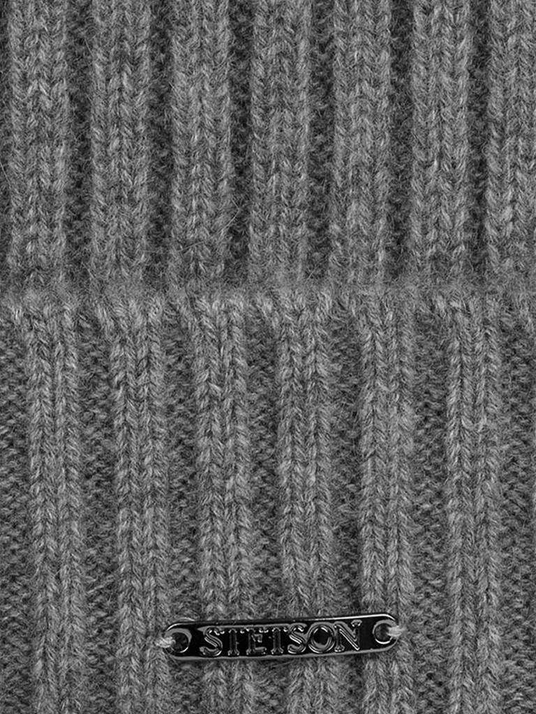 Шапка с отворотом STETSON 8599211 BEANIE CASHMERE (серый)