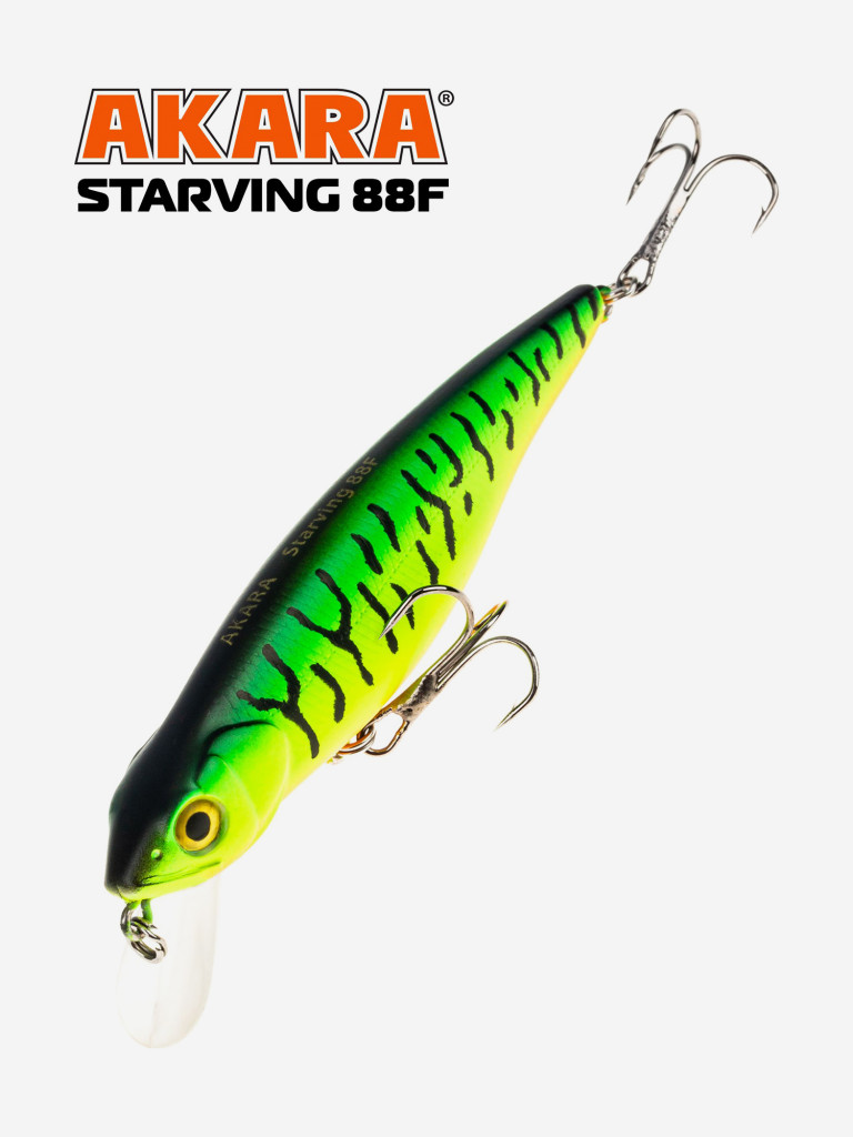 Воблер Akara Starving 88F 11 гр. минноу, плавающий, твичинговый, на щуку A68