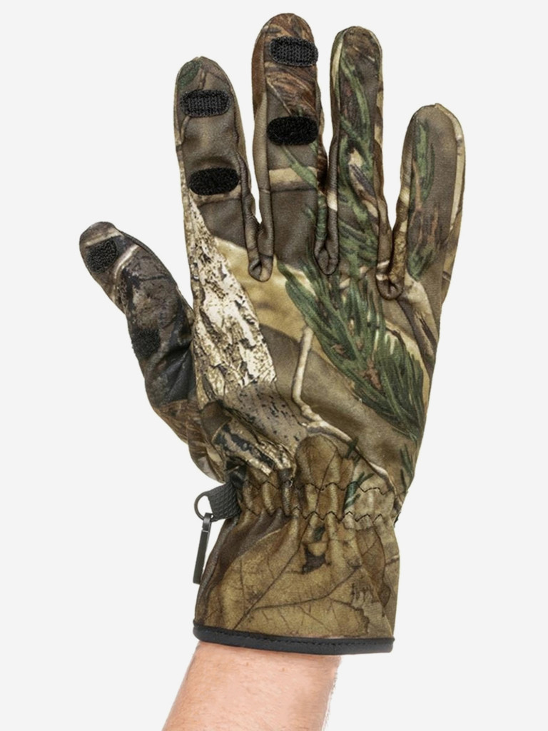 Перчатки для рыбалки и охоты утепленные Helios STRIKER КМФ на липучке