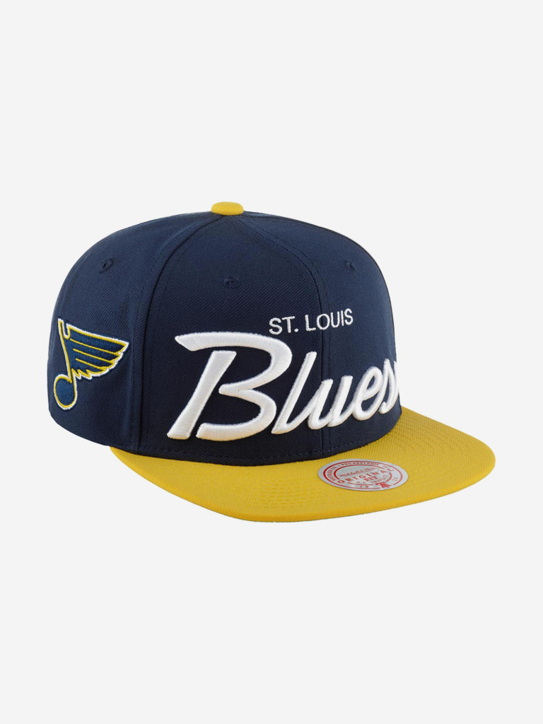 Бейсболка с прямым козырьком MITCHELL NESS 6HSSSH22086-SLUBLUE St Louis Blues NHL