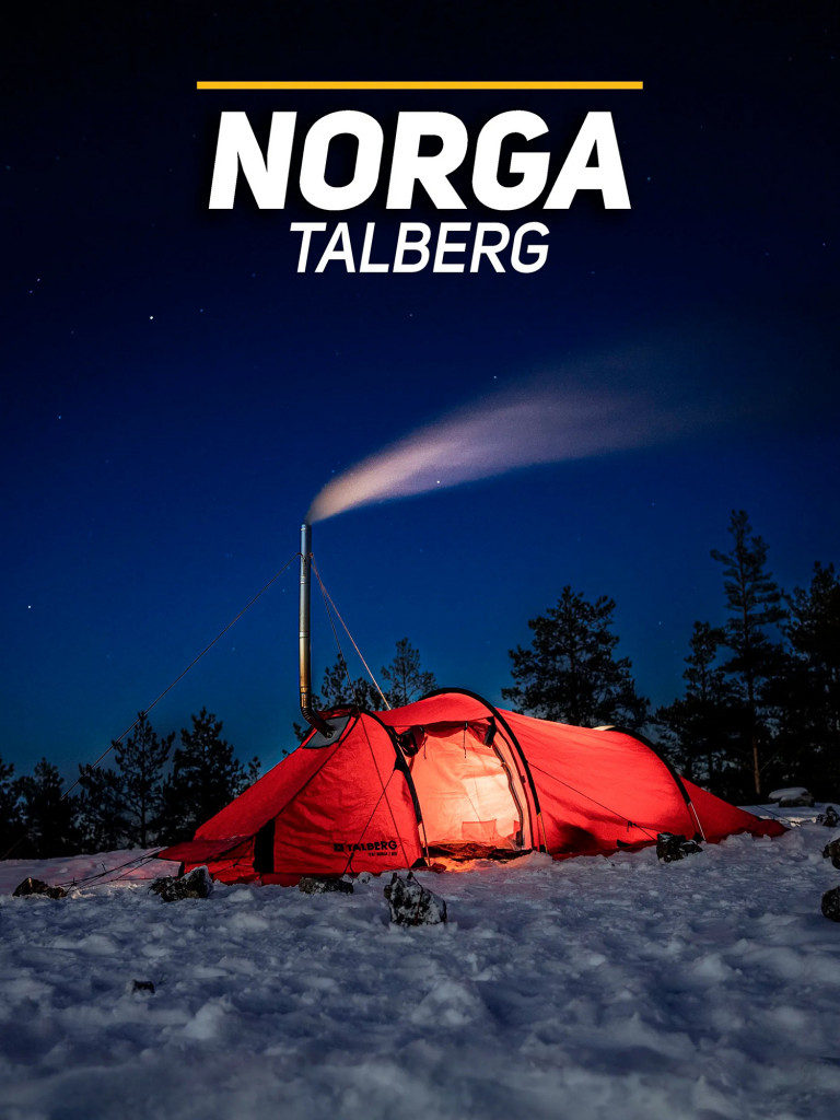 Палатка Talberg NORGA 3 RED, туристическая 3 местная, двухслойная для охоты и рыбалки под печь