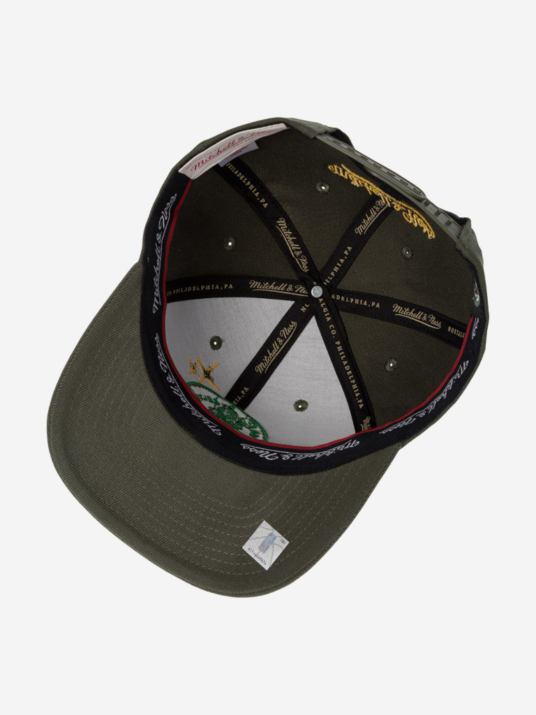 Бейсболка MITCHELL NESS HHSSINTL1243-BCEOLIV Boston Celtics NBA