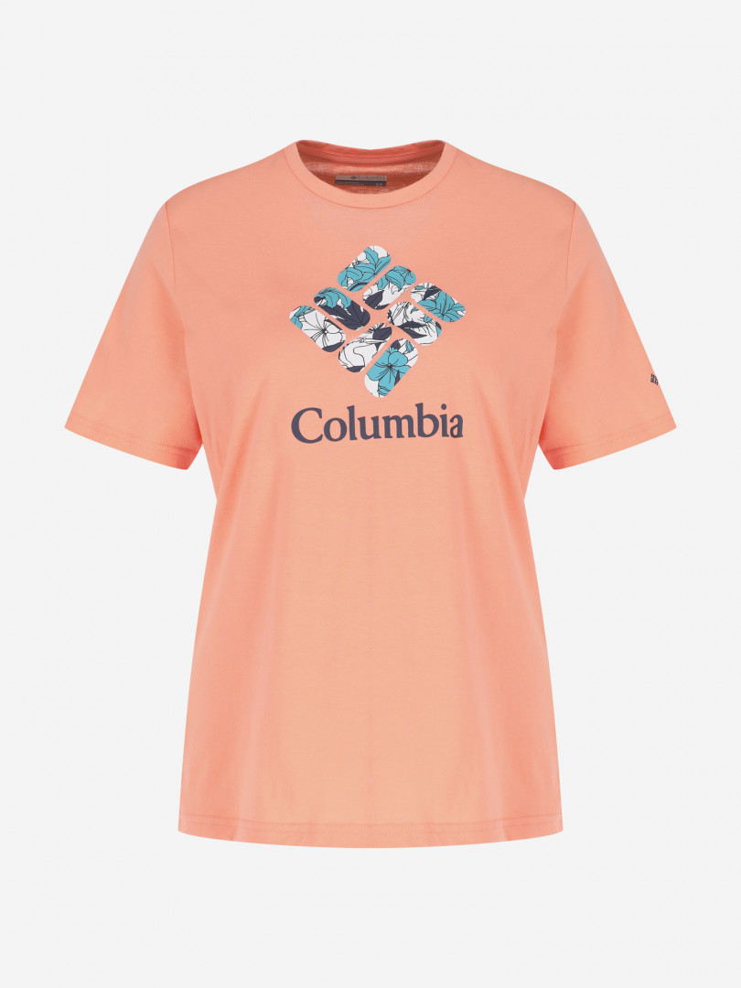 фото Футболка женская columbia timber point graphic tee, оранжевый