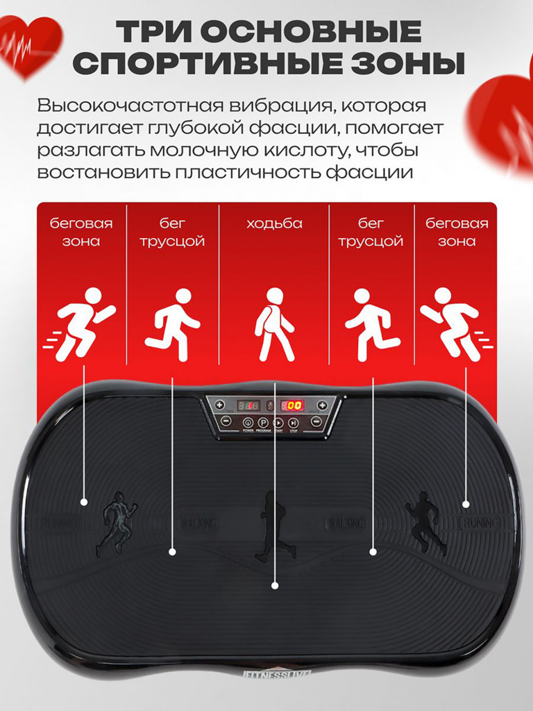 Виброплатформа Fitnesslive для похудения модель 103 цвет черный