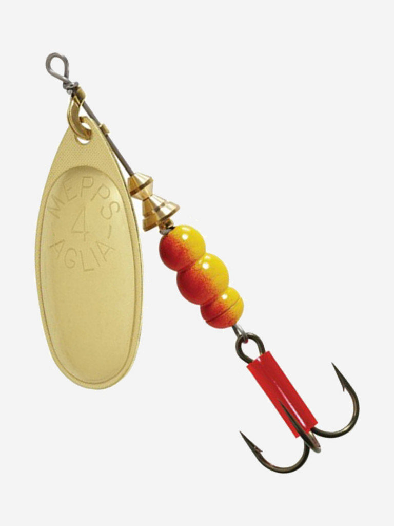 Блесна для рыбалки вертушка Mepps AGLIA 4, Gold, комплект из 5 штук