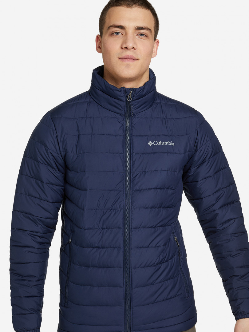 фото Куртка утепленная мужская columbia powder lite jacket, синий