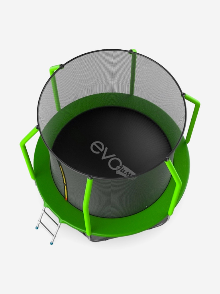 Батут каркасный EVO JUMP Cosmo 8ft зеленый, защитная сеть, диаметр 244 см