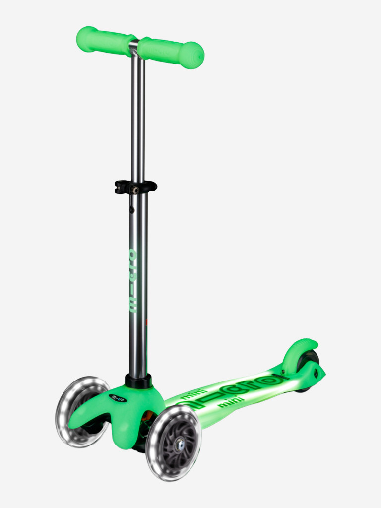 Самокат детский Micro Mini Deluxe Glow Plus LED, светится в темноте