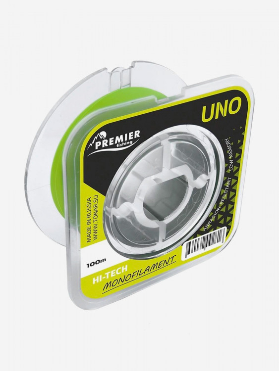 Леска для рыбалки Premier Fishing UNO Nylon 0,45мм, 100м, 19,5кг, флюоресцентно-желтый