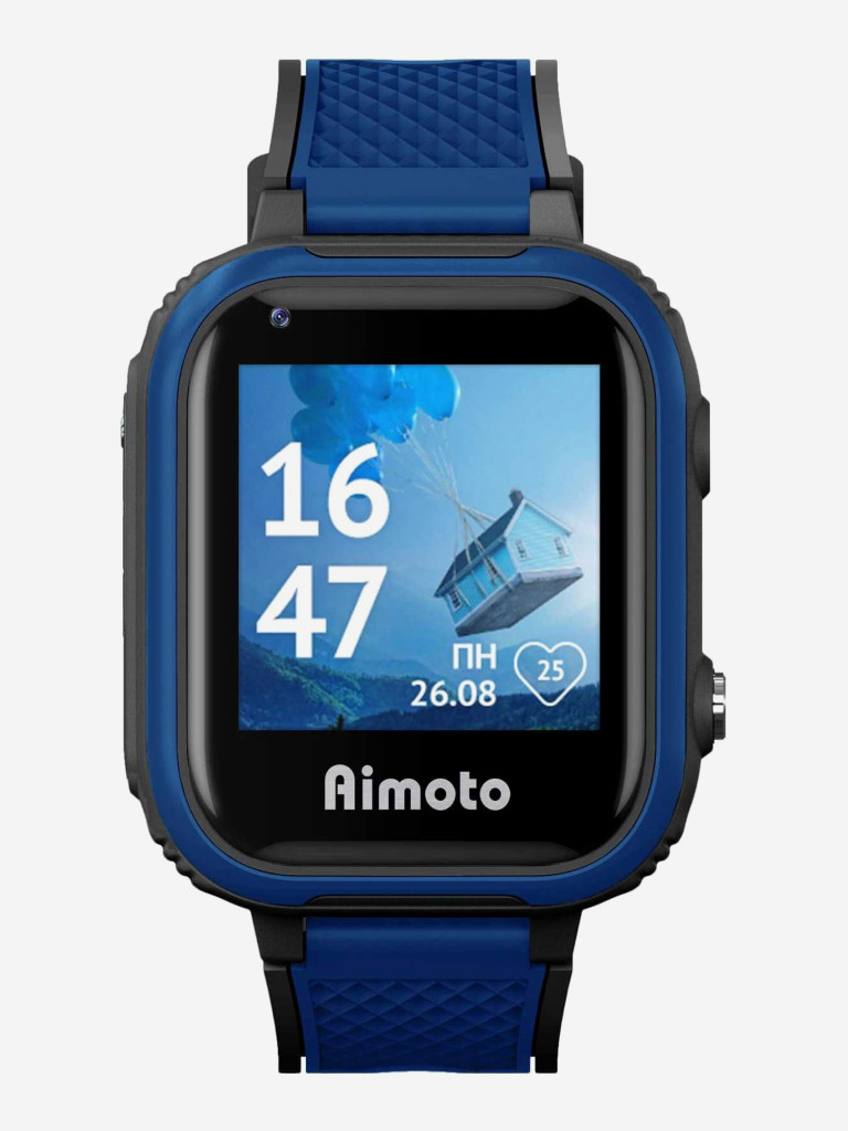 Смарт-часы Кнопка Жизни Aimoto Pro Indigo 4G, 1.44", черный/синий/черный/синий, 9500102