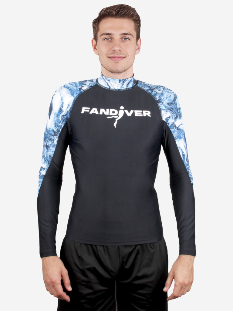 Майка лайкровая мужская Marble Blue FANDIVER