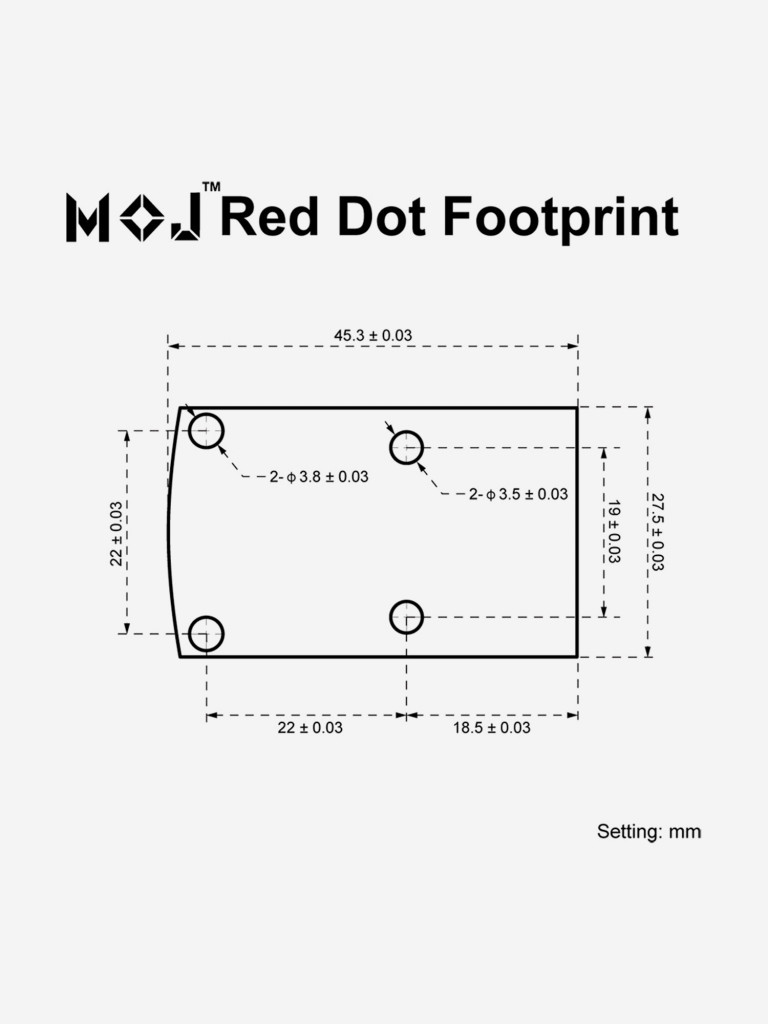 Кронштейн для прицела Vector Optics высокий, стандарт MOJ (совместим с RMR)