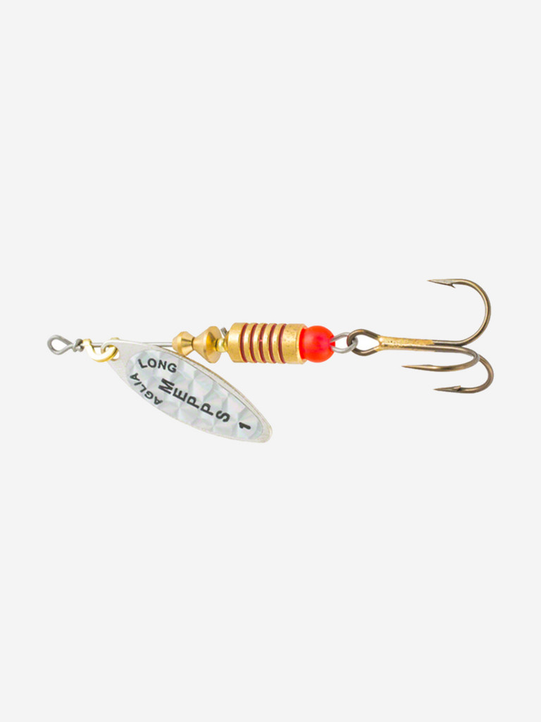 Блесна для рыбалки вертушка Mepps AGLIA LONG RAINBO, 1, SILVER, 1 штука