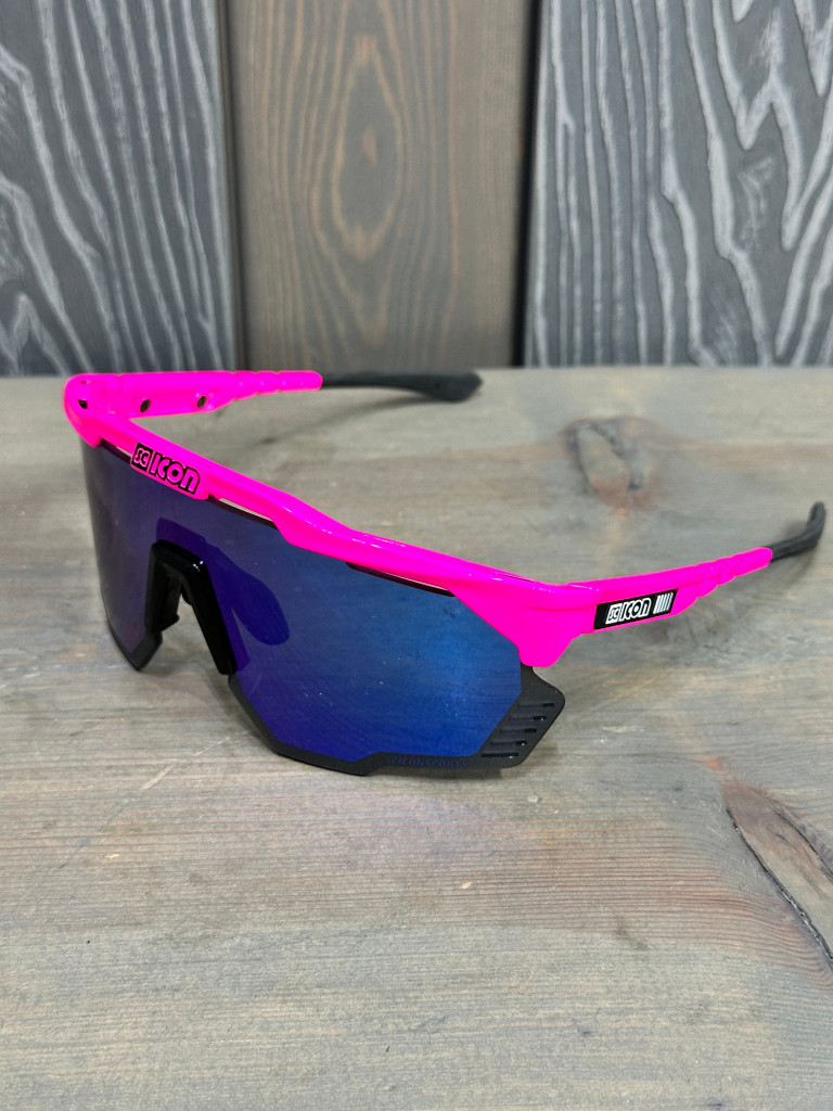 Очки спортивные Scicon AeroShade Kunken оправа Pink Fluo линза SCNPP Multimirror Blue + Pink