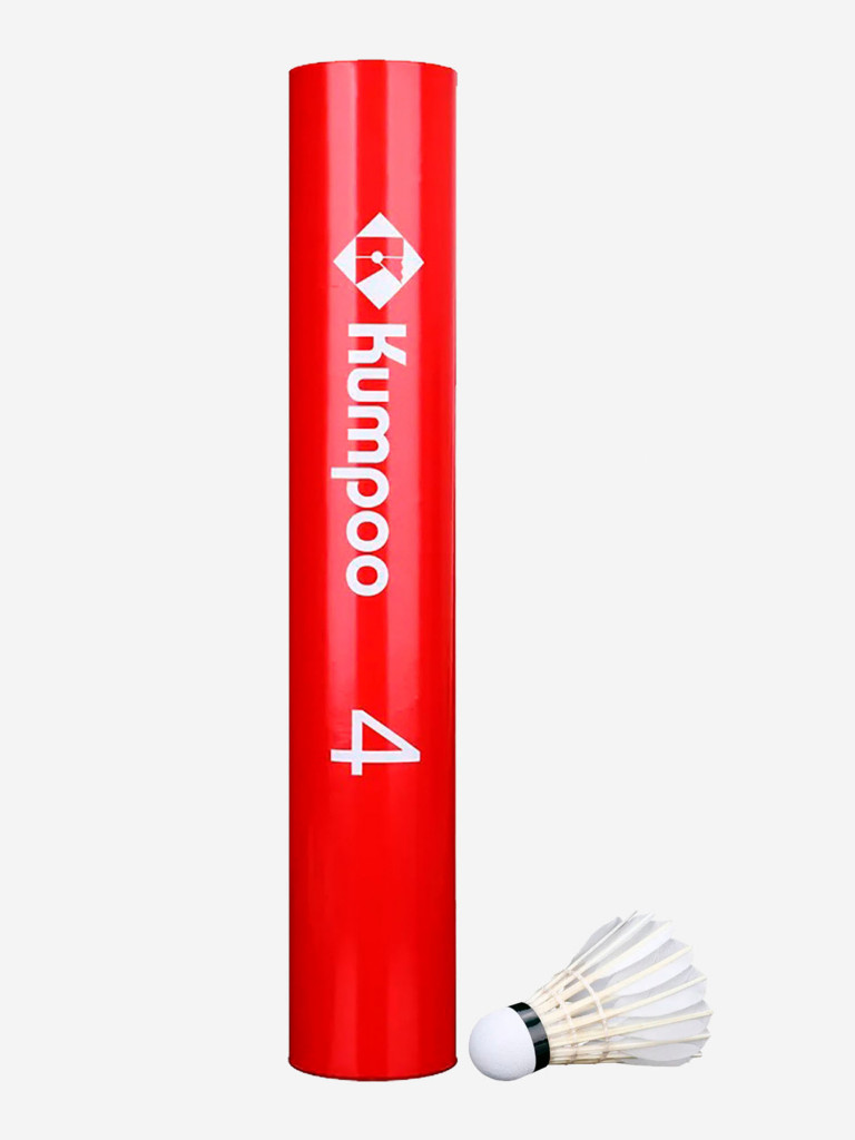 Воланы перьевые Kumpoo Red 4, 77, 12шт.