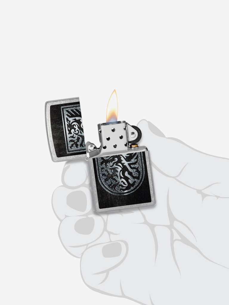 Зажигалка Zippo Dragon Design Street Chrome