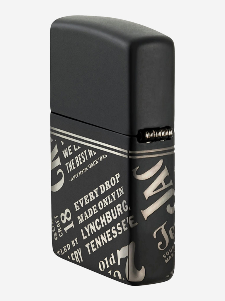 Зажигалка бензиновая ветроустойчивая Zippo Jack Daniel's Black Matte