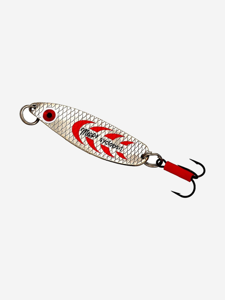 Блесна колебалка для рыбалки Mepps SYCLOPS, 1, SILVER/Red, 1 штука