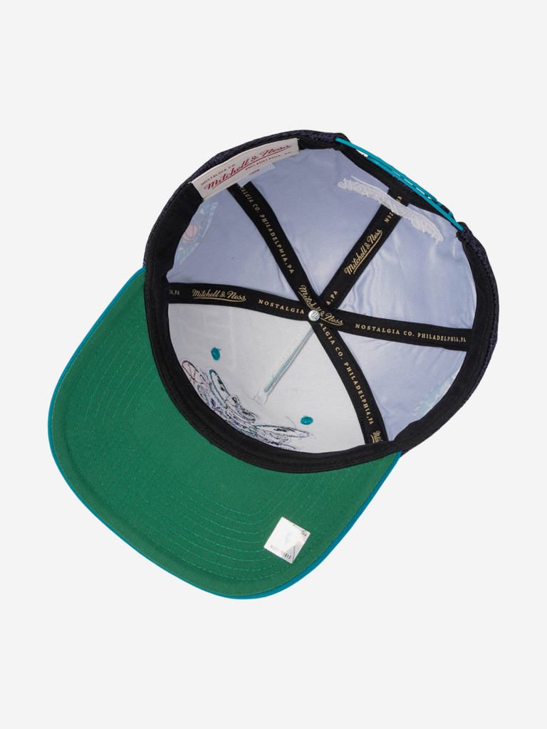 Бейсболка с сеточкой MITCHELL NESS HT11506-CHOTEAL Charlotte Hornets NBA (голубой)