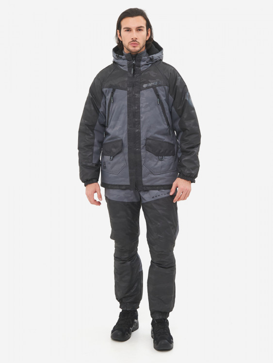 Костюм мужской Huntsman Горка Люкс зимний ветровлагозащитный из мембранной ткани Breathable Camo для охоты и рыбалки