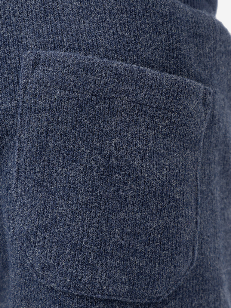Брюки трикотажные свободные синие Button Blue