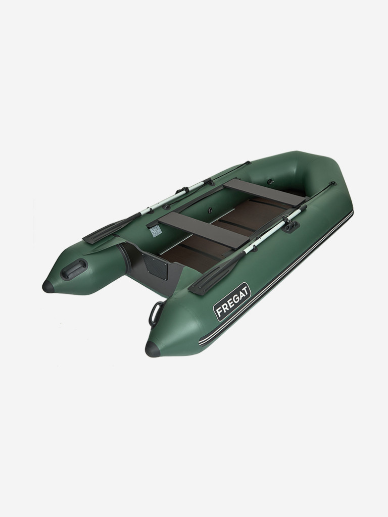 Лодка ПВХ под мотор Фрегат 320 ЕК с килем, сварные швы, зеленая