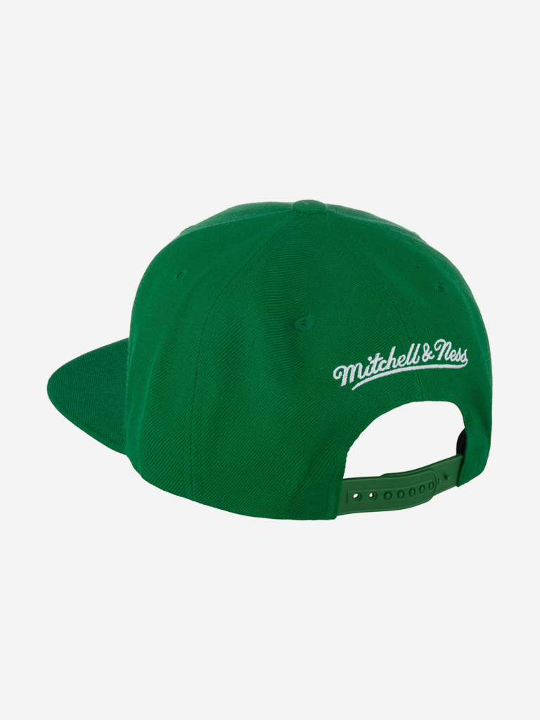Бейсболка с прямым козырьком MITCHELL NESS HHSS3258-BCEYYPPPGREN Boston Celtics NBA