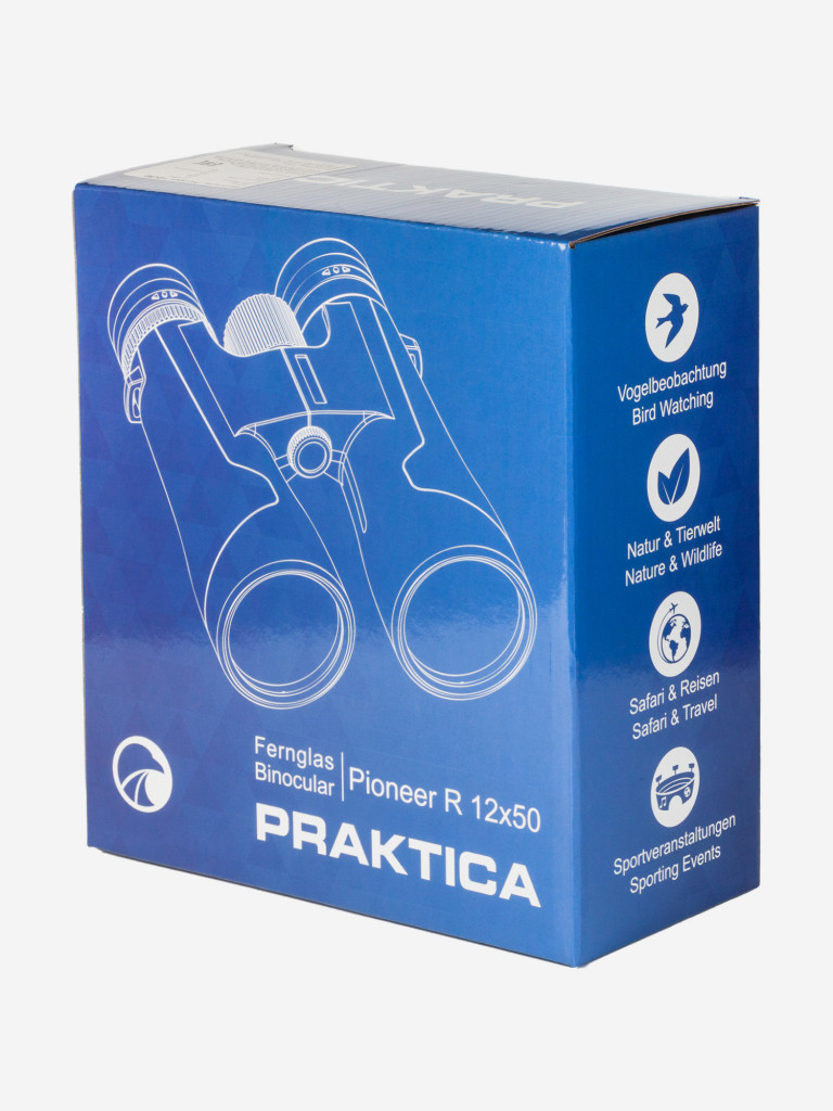 Бинокль Praktica Pioneer R 12x50, водозащищенный, серый