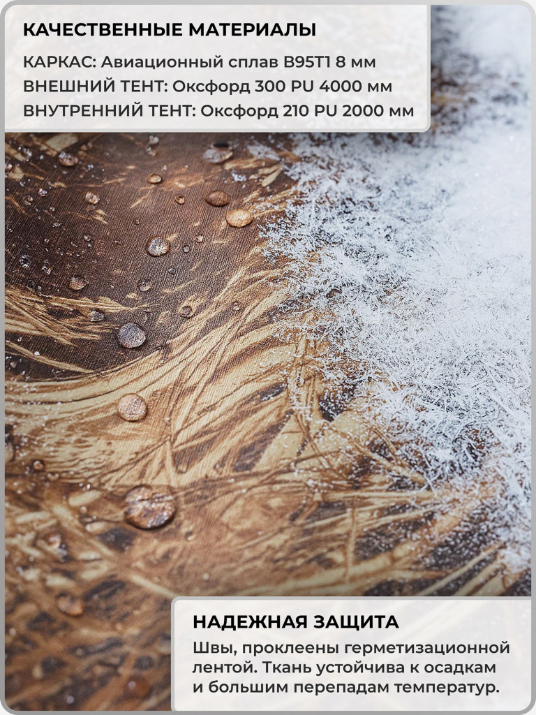 Палатка всесезонная МФП-2 Берег Хаки двухслойная