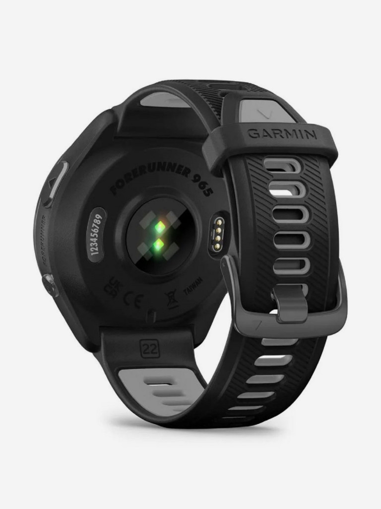 Часы Garmin FORERUNNER 965 черные, темно-серый DLC титановый безель, с черным ремешком 010-02809-10