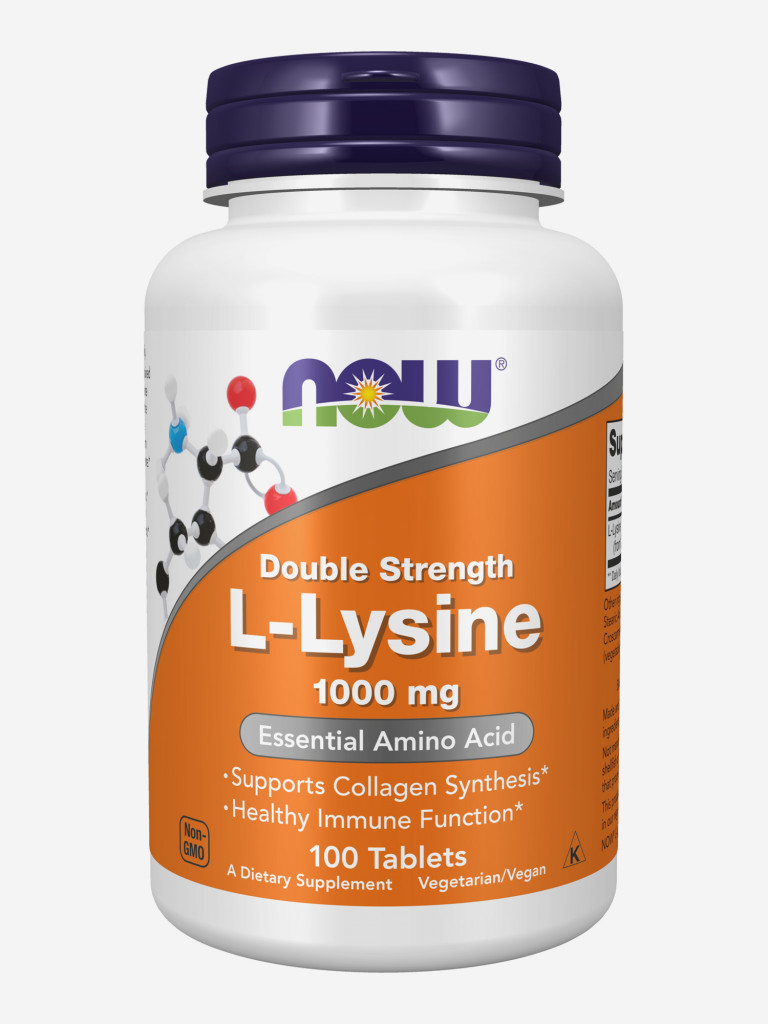 NOW "Двойная сила L-Лизин1000 мг" 1689мг 100 таб