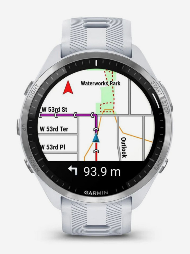 Часы Garmin FORERUNNER 965 белый титановый безель с белым ремешком 010-02809-11