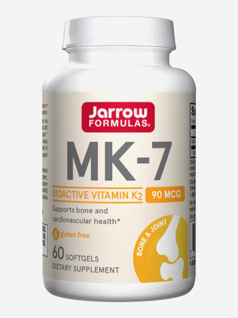 Витамин K2 90 мкг (менахинон) для сердца, для костей и суставов, Jarrow Formulas MK-7 90 mcg, 60 softgels
