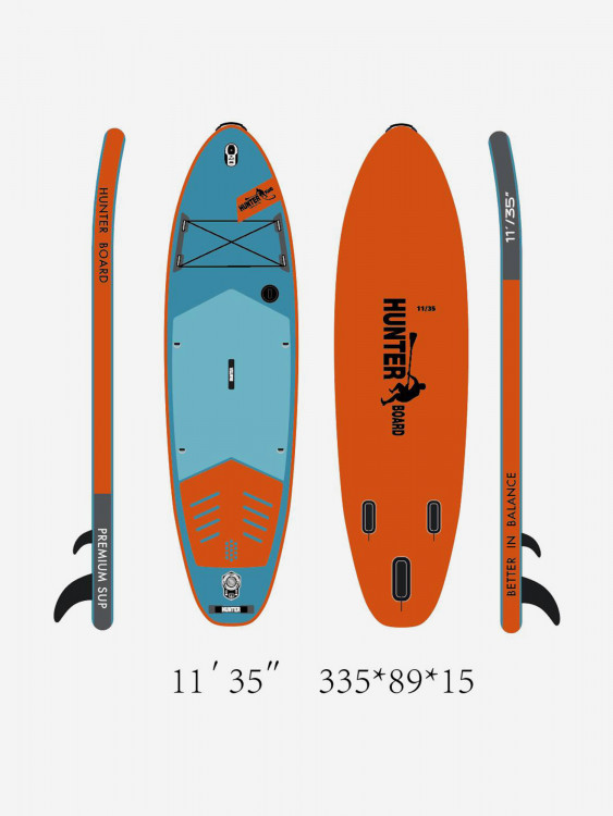 Sup-доска Hunterboard ACTIVE 11', 335х89х15 см, Red/Blue