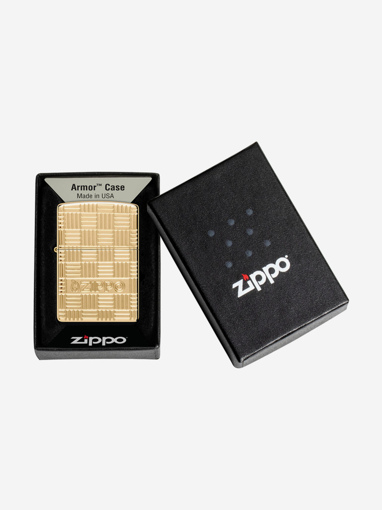 Зажигалка бензиновая ветроустойчивая Zippo Armor High Polish Brass