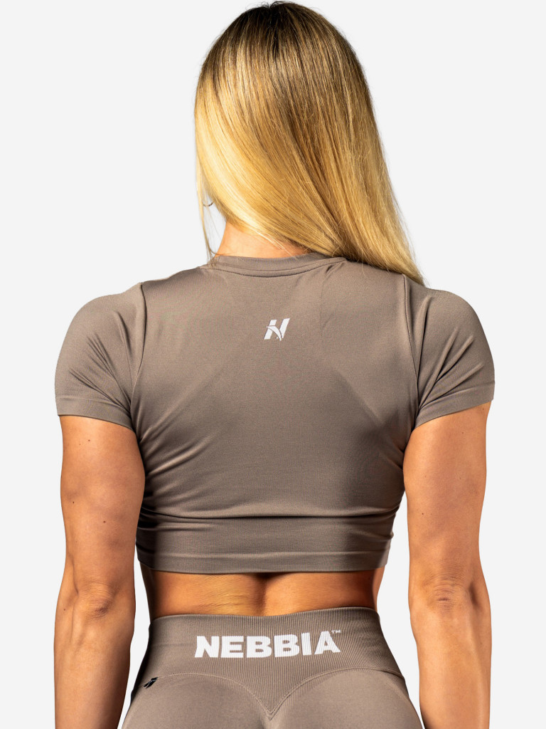 Топ женский NEBBIA Seamless Short-Sleeve Top POWER 891 Light brown