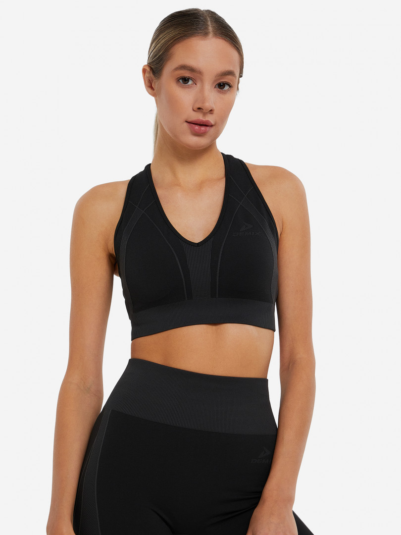 Спортивный топ бра Demix SoftNetic Seamless 29750730299 Черный, размер 46,44,48, фото 1