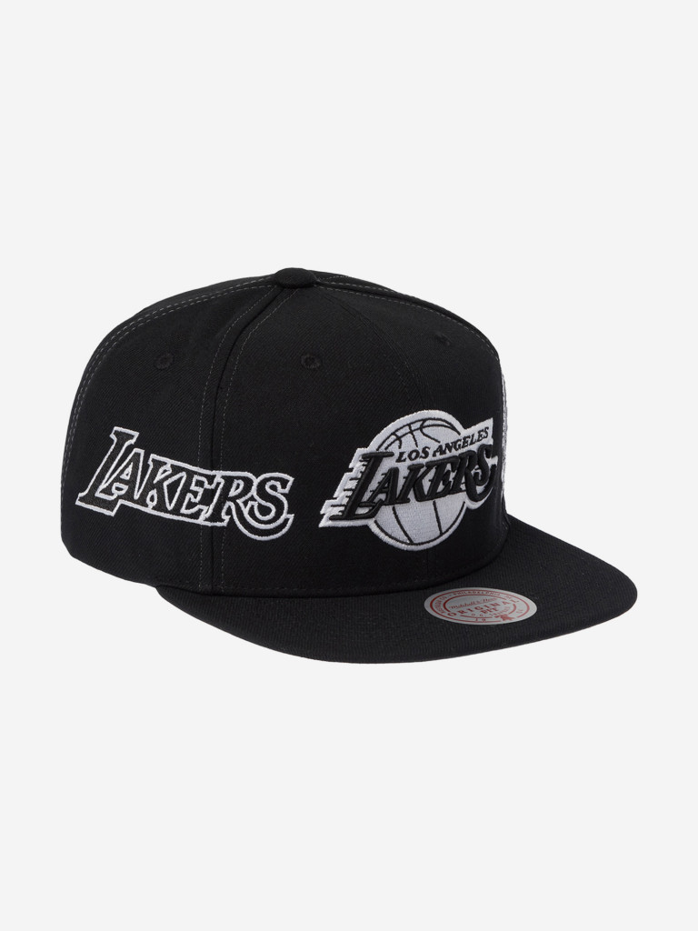 Бейсболка с прямым козырьком MITCHELL NESS HS12818-LALBLCK Los Angeles Lakers NBA