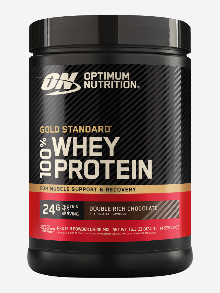 Протеин Optimum Nutrition Голд Стандарт 100% Вей, 434 г, Двойной Шоколад