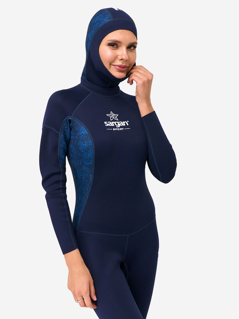 Шлем неопреновый 2мм короткий для дайвинга и водного спорта унисекс SARGAN Sport 1020/BL Темно-синий
