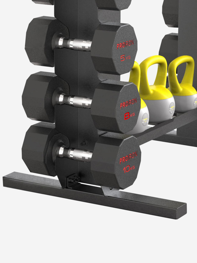 Стойка для гантелей PROIRON Компакт, металлическая, 68х45х54 см