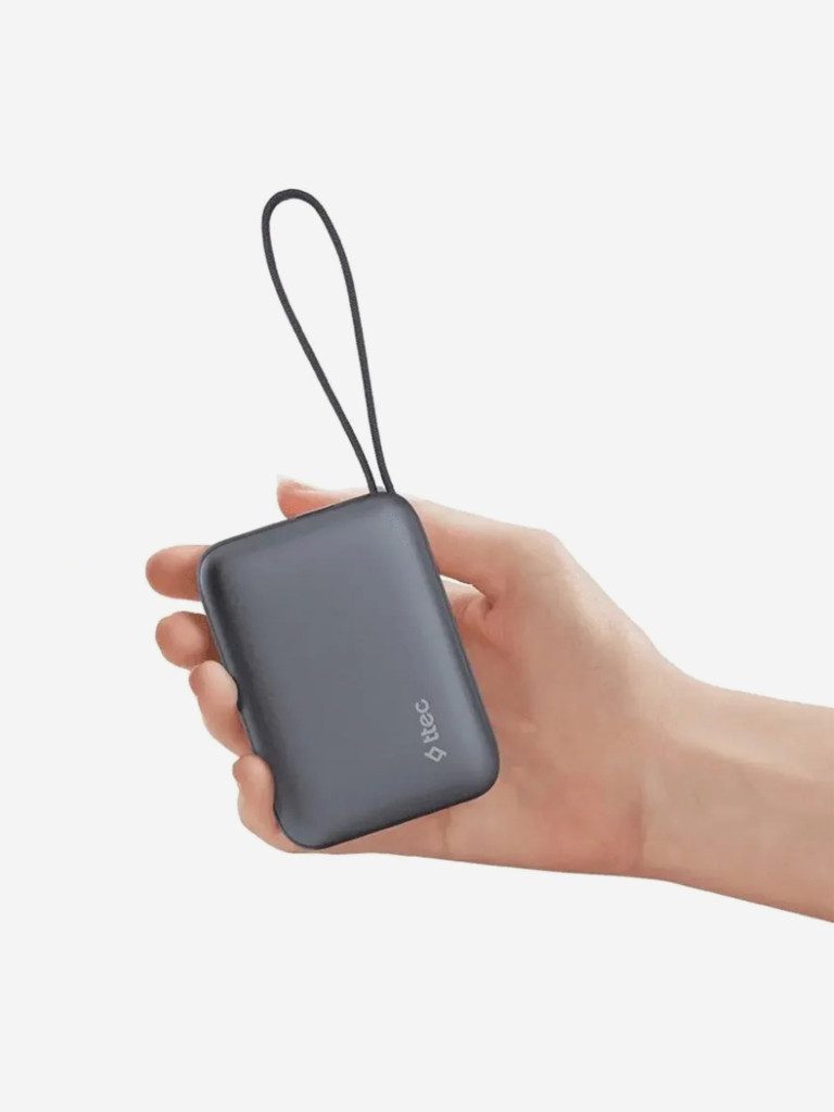 Внешний аккумулятор TTEC ReCharger Mini LCD 10000mAh USB-C PD 20W Powerbank с кабелем USB-C&Lightning. Цвет: серый