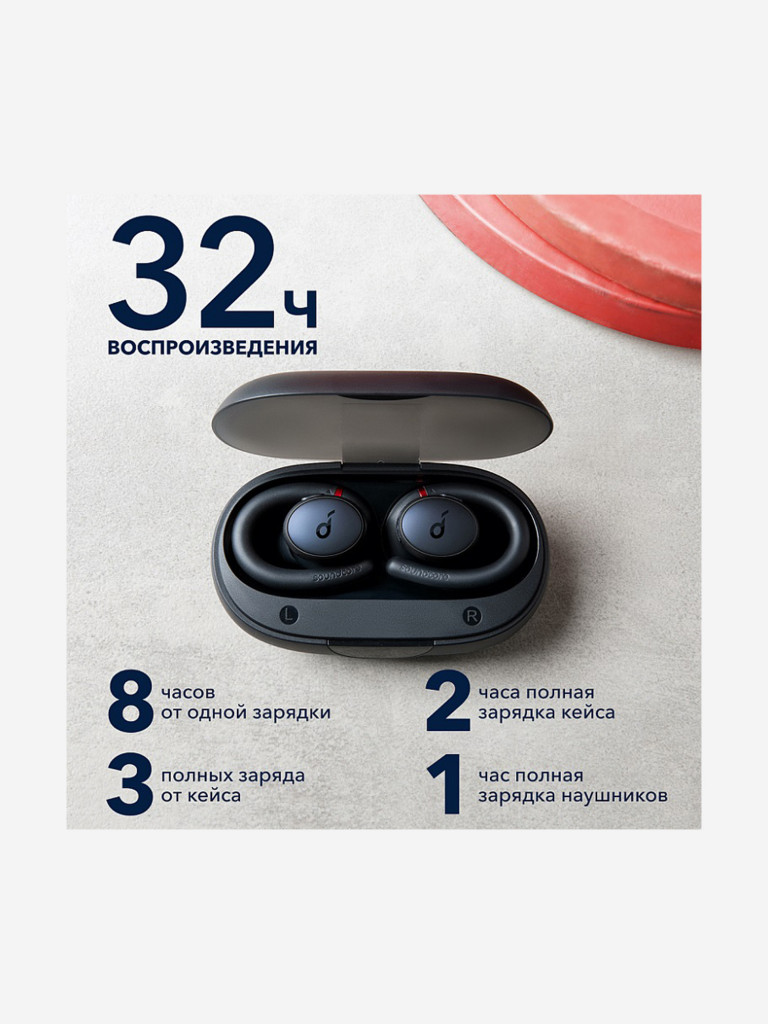 Наушники беспроводные SOUNDCORE Sport X10 A3961 Черный