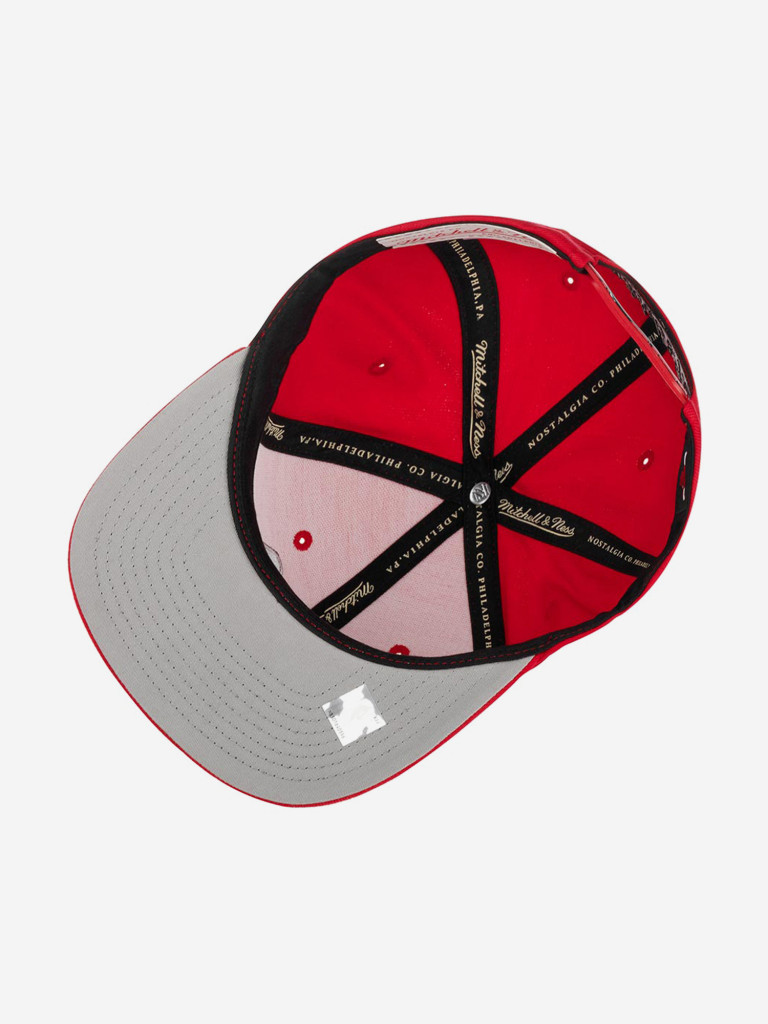 Бейсболка с прямым козырьком MITCHELL NESS 6HSSMM19490-CBURED1 Chicago Bulls NBA (красный)
