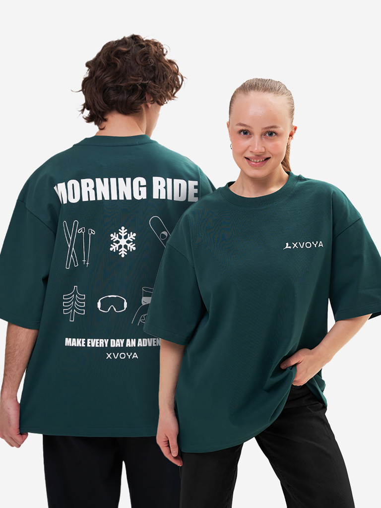 Футболка Morning Ride XVOYA темно-зеленая