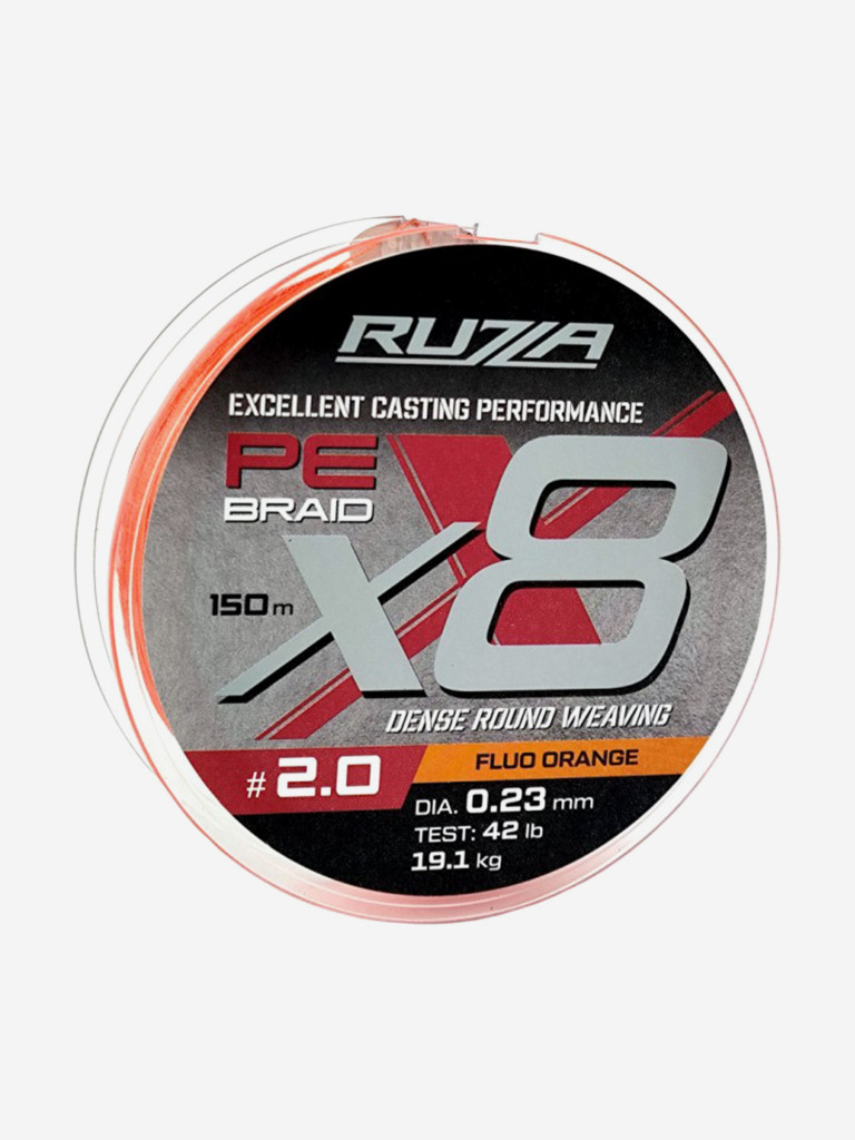 Шнур X8 150м Fluo Orange 0,23мм 19,1кг/42lb
