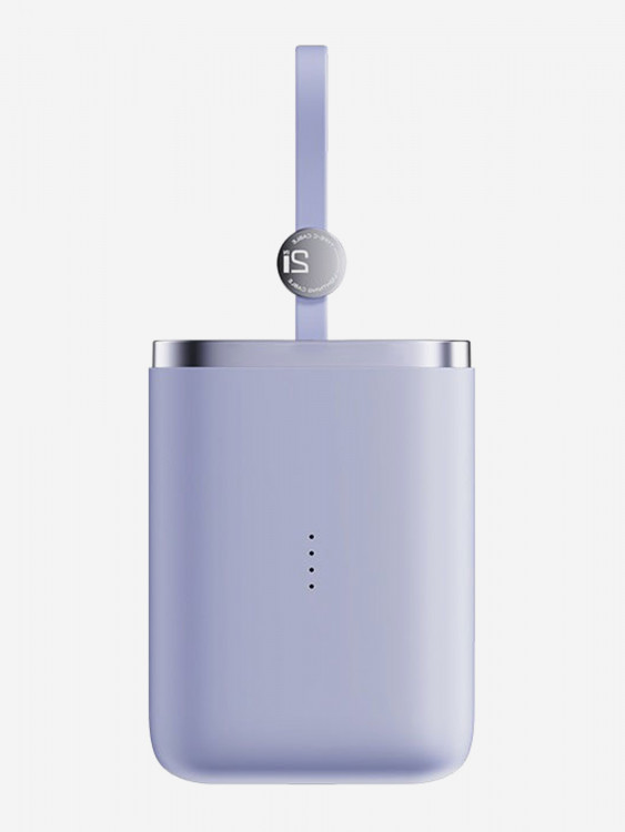 Внешний аккумулятор с быстрой зарядкой и встроенным кабелем 2 в 1 USB-C + LightningRock PowerSack Fast Charging with Cable фиолетовый