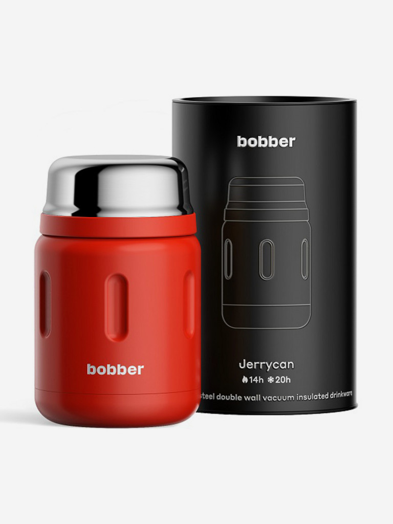 Термос вакуумный для еды BOBBER Jerrycan 700 мл, тепло до 14 часов, красный