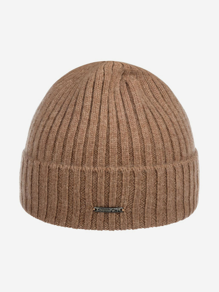 Шапка с отворотом STETSON 8599211 BEANIE CASHMERE (бежевый)